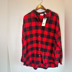 Levi’s red and black plaid flannel shirt